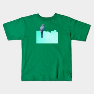 Bird blue Kids T-Shirt